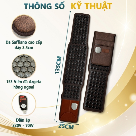 ĐAI ĐÁ NÓNG KÍCH THƯỚC 25X135CM